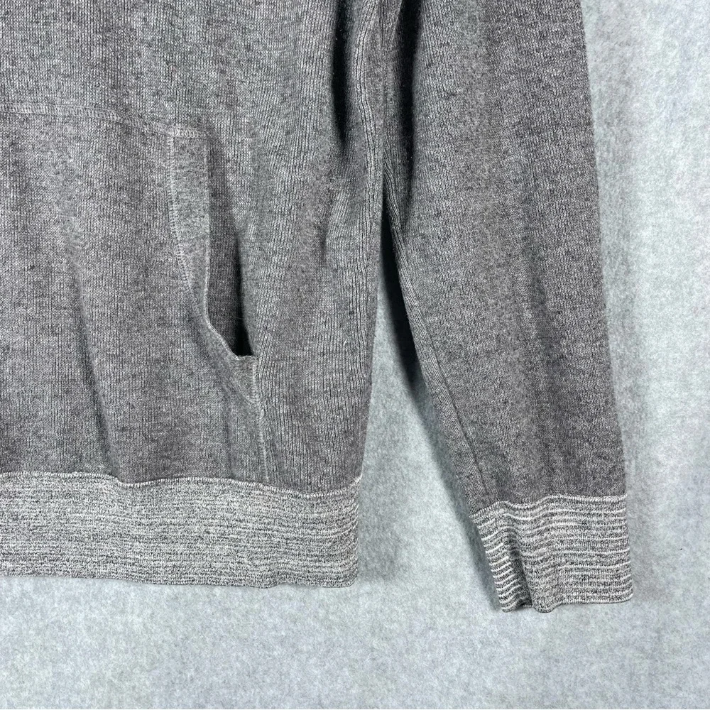 J Crew Hooded Pullover Kangaroo‎ Pocket Cotton Gray Sweater Mens Size Small